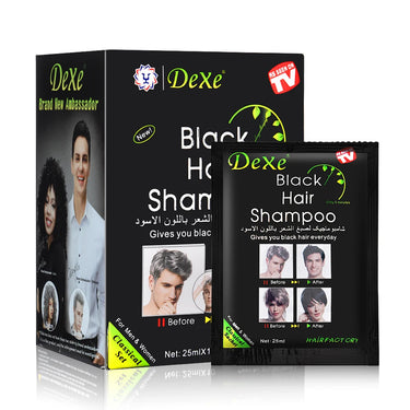10Pcs 20Pcs Dexe Black Hair Shampoo Black Herb Natural Faster Black Hair